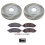 PowerStop SC3051 Semi-Coated Rotor and Low-Dust Ceramic Brake Pad Kit
