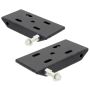 RockJock Jeep CJ Front HD Leaf Spring Plates w/ Sway Bar Mounts Pair For 2in Springs
