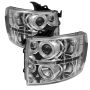 SPYDER 5009500 Projector Headlights - LED Halo - Chrome
