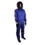 RJS SAFETY RJS200440305 Pants Blue Large SFI-3-2A/5 FR Cotton