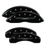 MGP 32009SCW2BK 4 Caliper Covers Engraved Front & Rear Style 2/Chrysler Wing Black finish silver ch