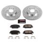 PowerStop K7400 Z23 Daily Driver Carbon-Fiber Ceramic Brake Pad and Drilled & Slotted Rotor Kit