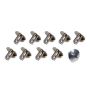 TRIPLE X RACE COMPONENTS TXRCH-4405-10 Large Head Button .500 Long Alum 10 Pack