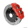 Wilwood 140-14815-DR AERO6 Front Hat Kit 14.00 Drilled Red 03-09 Nissan 350Z w/Lines