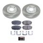 PowerStop SC5366 Semi-Coated Rotor and Low-Dust Ceramic Brake Pad Kit