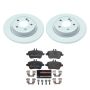 PowerStop ESK7377 Genuine Geomet Coated Rotors, ECE-R90 Brake Pads + Hardware Kit