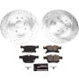 PowerStop K7845 Z23 Daily Driver Carbon-Fiber Ceramic Brake Pad and Drilled & Slotted Rotor Kit