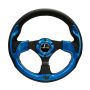 NRG Reinforced Steering Wheel (320mm) Blk w/Blue Trim