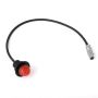 Rugged Radios PTT-HM-SC-12 Hole Mount Push to Talk Cable (PTT) with 12 Straight Cord for Intercoms