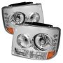 SPYDER 5012456 Crystal Headlights 1PC W/ Bumper Lights - Chrome