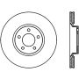 Stoptech 126.45078CSL Power Slot 07-09 Mazdaspeed3 Slotted CRYO Left Front Rotor