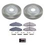 PowerStop SC1547 Semi-Coated Rotor and Low-Dust Ceramic Brake Pad Kit