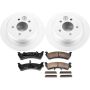 PowerStop CRK1858 Genuine Geomet Coated Rotor and Low-Dust Ceramic Brake Pad Kit