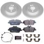 PowerStop ESK6739 Genuine Geomet Coated Rotors, ECE-R90 Brake Pads + Hardware Kit