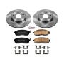 PowerStop KOE6961 OE Stock Replacement Low-Dust Ceramic Brake Pad and Rotor Kit
