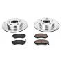 PowerStop K754 Z23 Daily Driver Carbon-Fiber Ceramic Brake Pad and Drilled & Slotted Rotor Kit