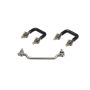 Kentrol 87-95 Jeep Wrangler YJ Windshield Tie Down Kit - Polished Silver