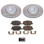 PowerStop SC7299 Semi-Coated Rotor and Low-Dust Ceramic Brake Pad Kit