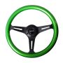 NRG Classic Wood Grain Steering Wheel (350mm) Green Pearl/Flake Paint w/Black 3-Spoke Center