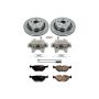 PowerStop KCOE581 OE Stock Replacement Low-Dust Ceramic Brake Pad, Rotor and Caliper Kit