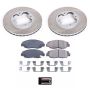 PowerStop SC697 Semi-Coated Rotor and Low-Dust Ceramic Brake Pad Kit