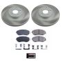 PowerStop SC6082 Semi-Coated Rotor and Low-Dust Ceramic Brake Pad Kit
