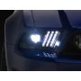 Raxiom 426686 13-14 Ford Mustang LED Projector Headlights SEQL Turn Signals- Blk Housing (Clear Lens)