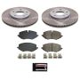 PowerStop SC8671 Semi-Coated Rotor and Low-Dust Ceramic Brake Pad Kit