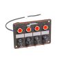 LONGACRE LON52-44865 Accessory Panel Black 4 Switch w/Pilot Light