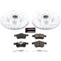 PowerStop K7302 Z23 Daily Driver Carbon-Fiber Ceramic Brake Pad and Drilled & Slotted Rotor Kit