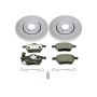 PowerStop ESK898 Genuine Geomet Coated Rotors, ECE-R90 Brake Pads + Hardware Kit