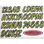 Hardline LYBKG400 Boat Lettering Registration Kit 3 in. - 400 Lime Yellow/Black