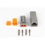 Haltech HT-031202 Matching Set of Deutsch DTP-2 Connectors (25 Amp) Plug & Pins