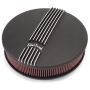 Edelbrock Air Cleaner Classic Series Round Aluminum Top Cloth Element 14In Dia X 3 9In Black