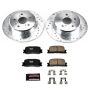 PowerStop K1148 Z23 Daily Driver Carbon-Fiber Ceramic Brake Pad and Drilled & Slotted Rotor Kit