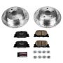 PowerStop K1084 Z23 Daily Driver Carbon-Fiber Ceramic Brake Pad and Drilled & Slotted Rotor Kit