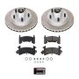 PowerStop SC1482 Semi-Coated Rotor and Low-Dust Ceramic Brake Pad Kit