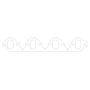 COMETIC GASKETS CAGC5900-030 MLS Exhaust Gasket - BBF 1.250 x 2.080 Oval Port