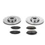 PowerStop K1073 Z23 Daily Driver Carbon-Fiber Ceramic Brake Pad and Drilled & Slotted Rotor Kit