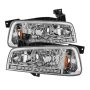 SPYDER 5017628 Xtune Dodge Charger 06-10 1Pc LED Crystal Headlights Chrome HD-ON-DCH05-1PC-LED-C