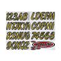 Hardline YEBKG400 Boat Lettering Registration Kit 3 in. - 400 Yellow/Black