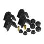 Prothane 66-79 Ford Trucks 14-Piece Bushing Set - 7deg Offset - Black
