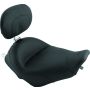 Mustang Motorcycle 79100 Mustang 97-07 Harley Rd King, 06-07 Str Glide, 00-05 Eagle Std Solo Seat W/Driver Backrest - Black