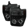 SPYDER 5078490 Projector Headlights - LED Halo - Black Smoke