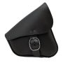 Willie & Max 59904-08 HD Sportsters, Custom Hard Tails Leather Swingarm Bag Dual Shock w/Blk Buckle - Black