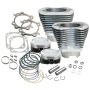 S&S Cycle 910-0215 99-06 BT 4-1/8in Bore Cylinder & Piston Kit - Silver