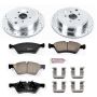 PowerStop K5883 Z23 Daily Driver Carbon-Fiber Ceramic Brake Pad and Drilled & Slotted Rotor Kit