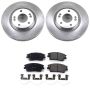 PowerStop KOE7355 OE Stock Replacement Low-Dust Ceramic Brake Pad and Rotor Kit