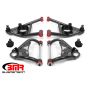 BMR Suspension AA033H BMR 64-72 A-Body Upper And Lower A-Arm Kit - Black Hammertone