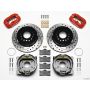 Wilwood 140-13398-DR Forged Dynalite P/S P-B Kit Drilled-Red AMC 71-74 2.60in Offset